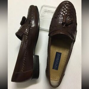 Giorgio Brutini Shoes Men Sz 9.5D Dress Brown Leather Loafers Made In Brazil